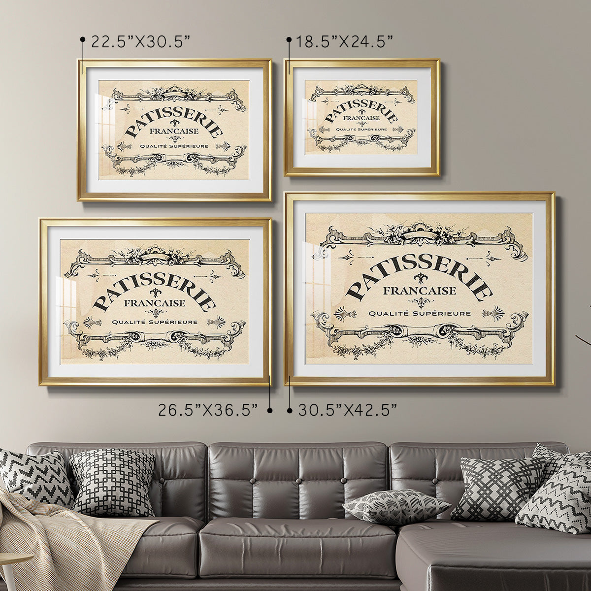 Antique French Label I - Modern Framed Art Print