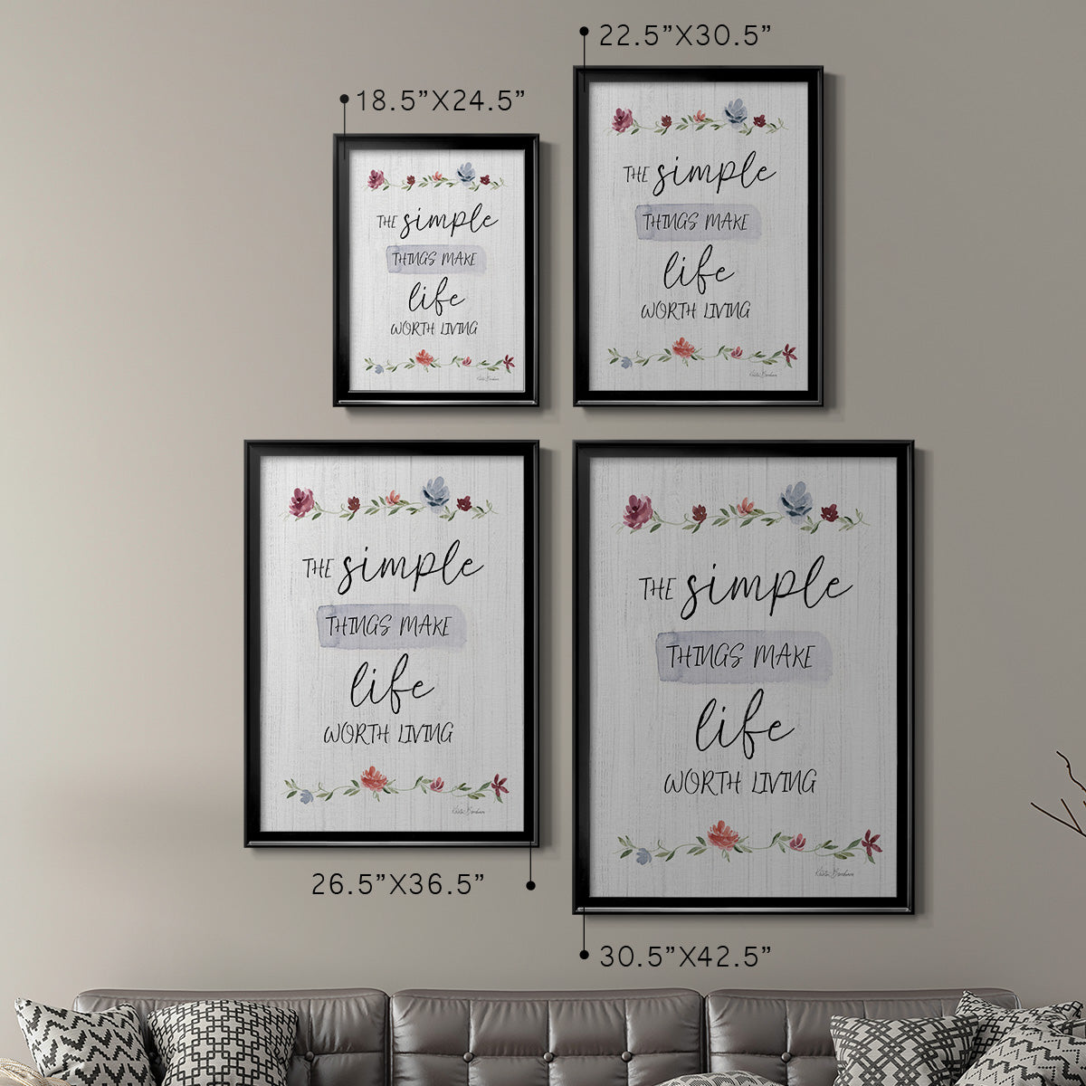The Simple Things - Modern Framed Canvas Print