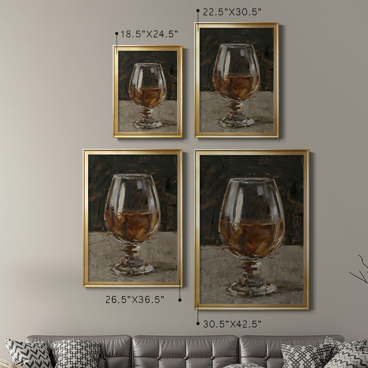 The Hard Stuff III - Modern Framed Canvas Print