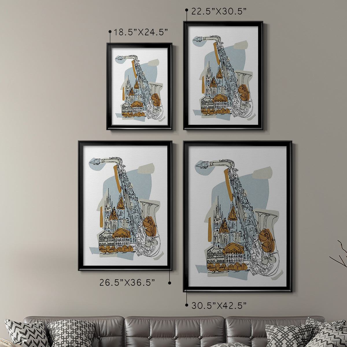 Rehearsal II - Modern Framed Canvas Print