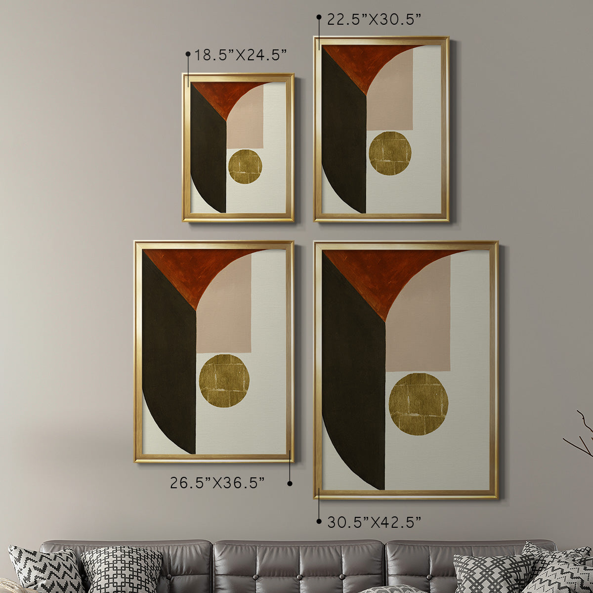 High Notes II - Modern Framed Canvas Print