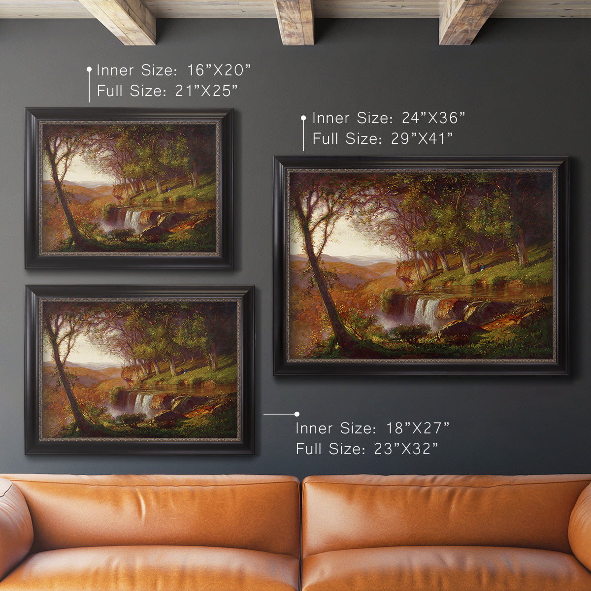 Falling Spring - Ornate Framed Canvas Print