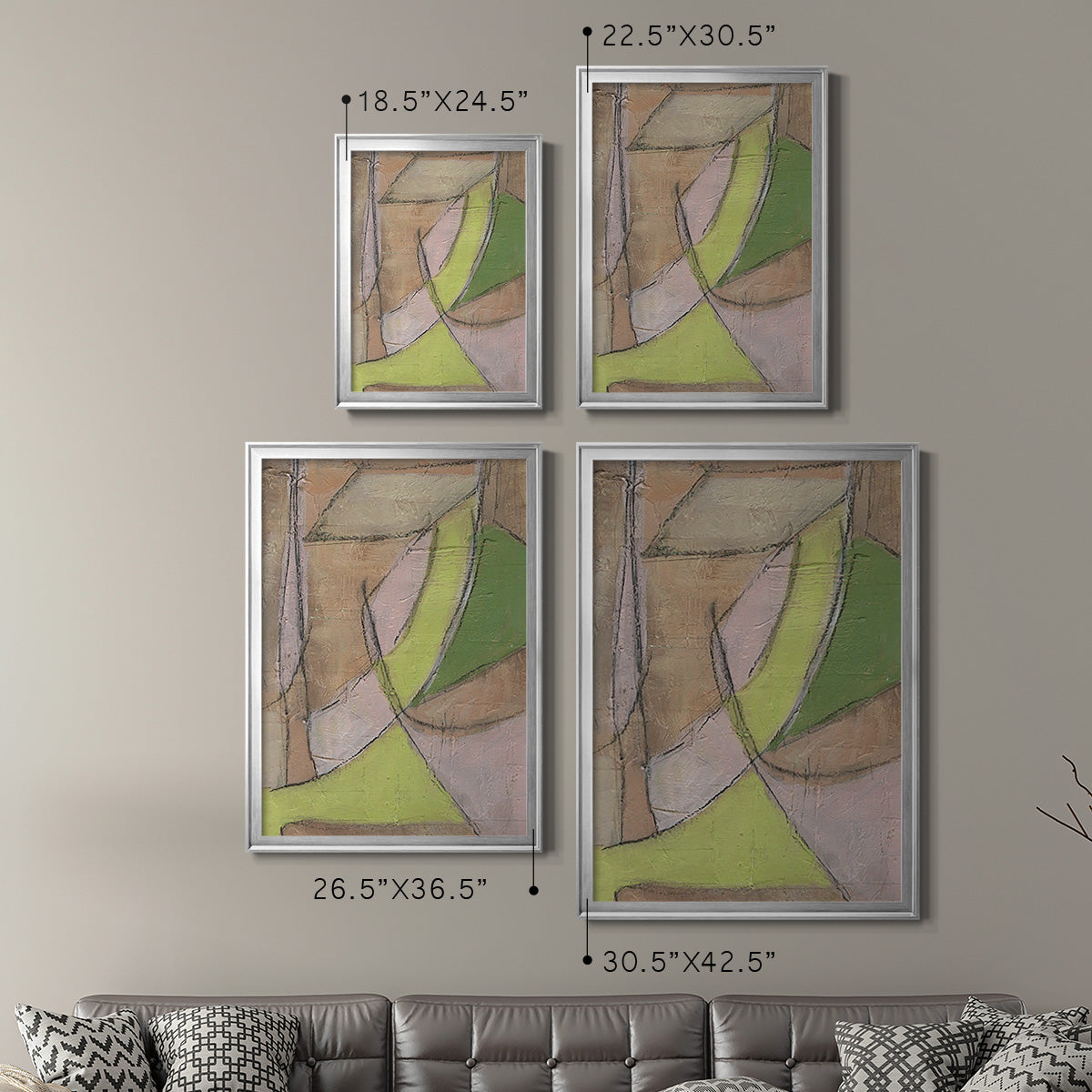 Many Layers II - Modern Framed Canvas Print