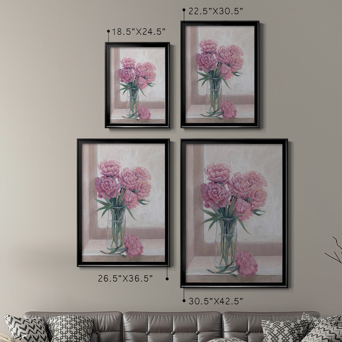 Windowsill Floral II - Modern Framed Canvas Print