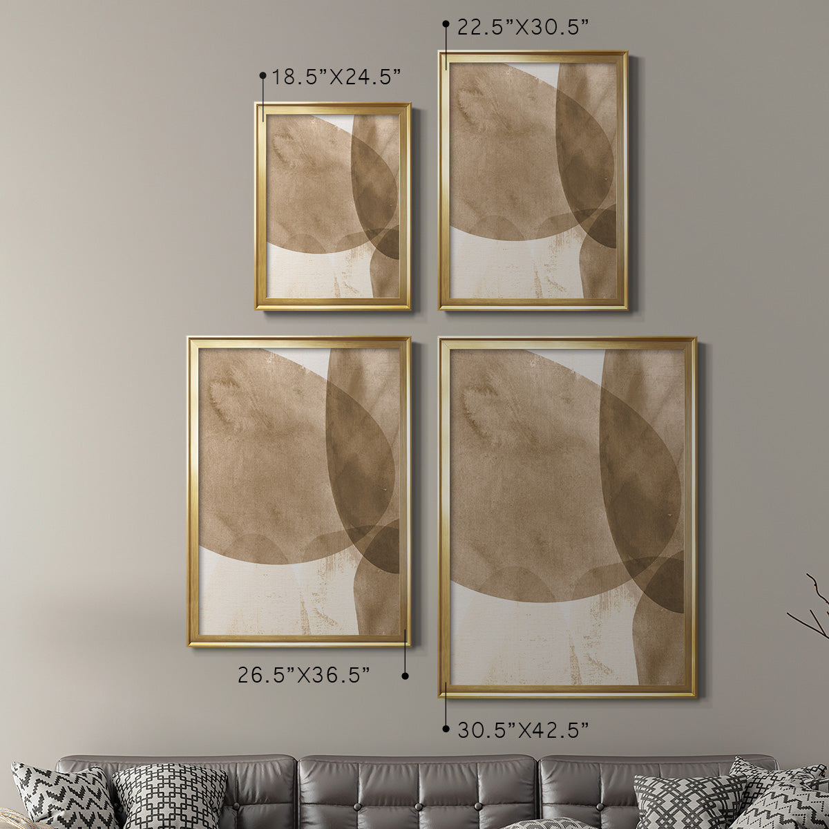 Neutral Object I - Modern Framed Canvas Print
