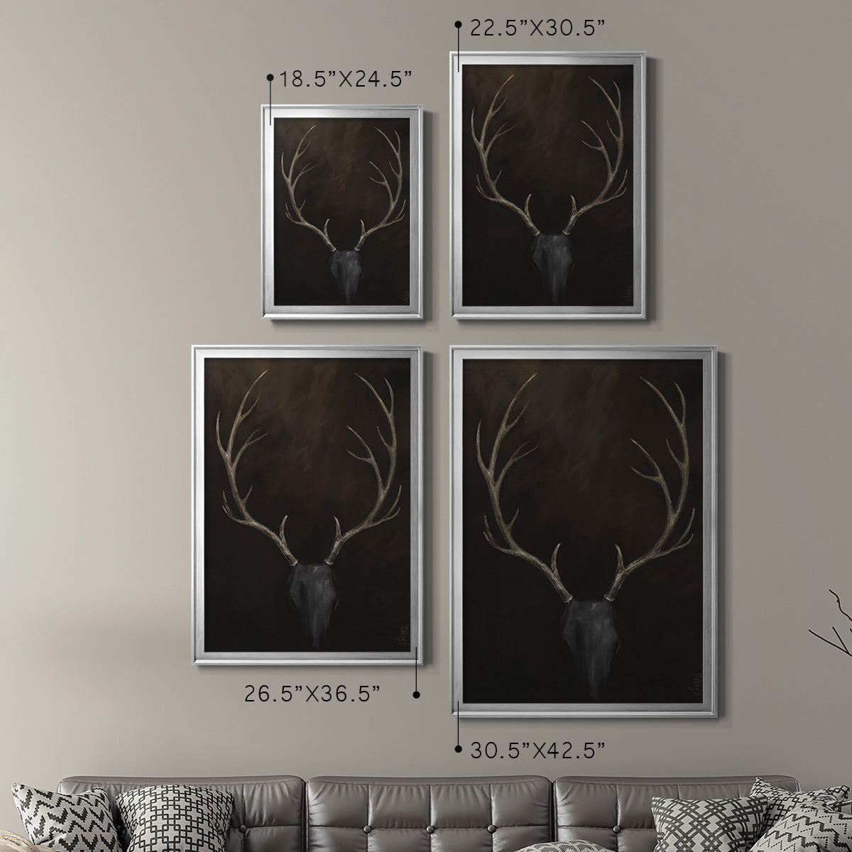 Buck - Modern Framed Canvas Print