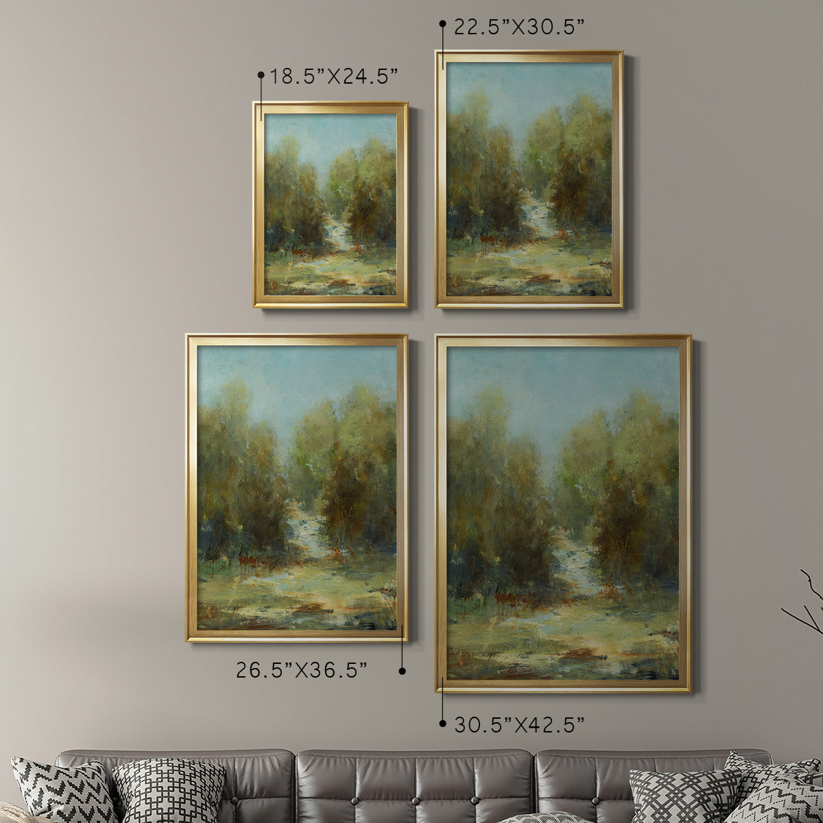A Walk In The Woods - Modern Framed Canvas Print