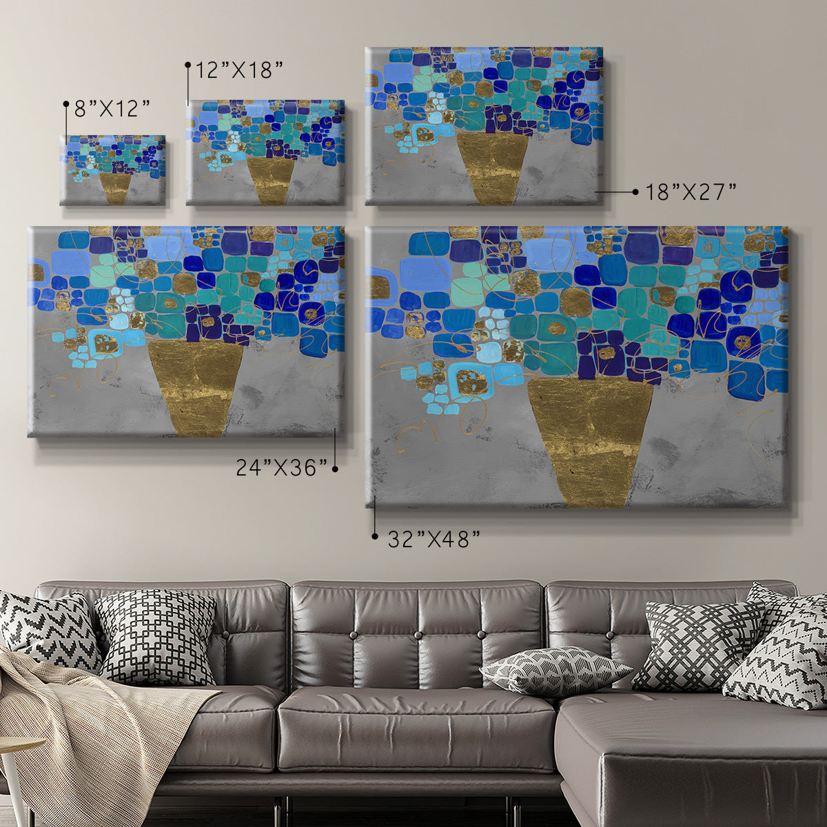 Blue Love Premium Gallery Wrapped Canvas - Ready to Hang