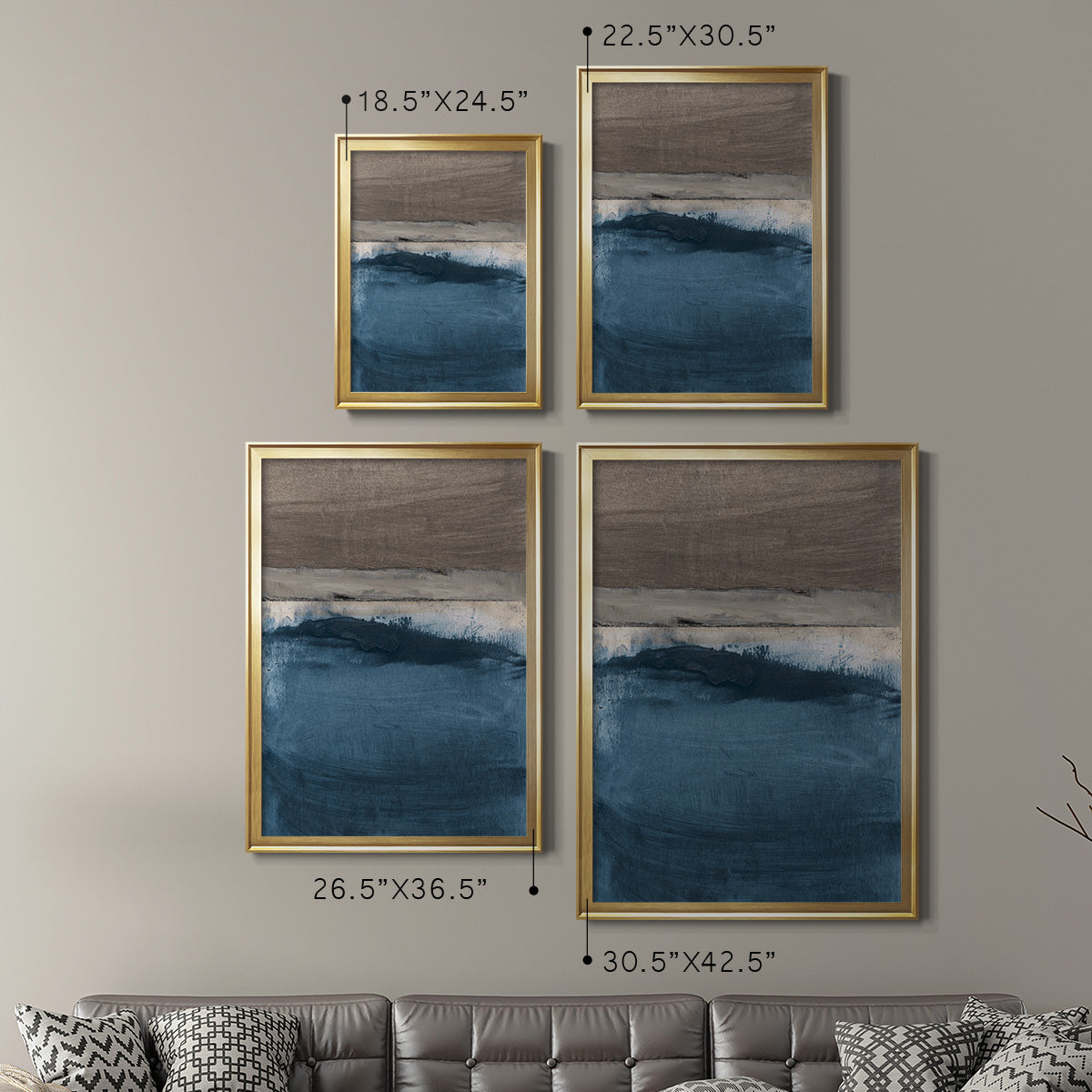 Midnight Sky - Modern Framed Canvas Print