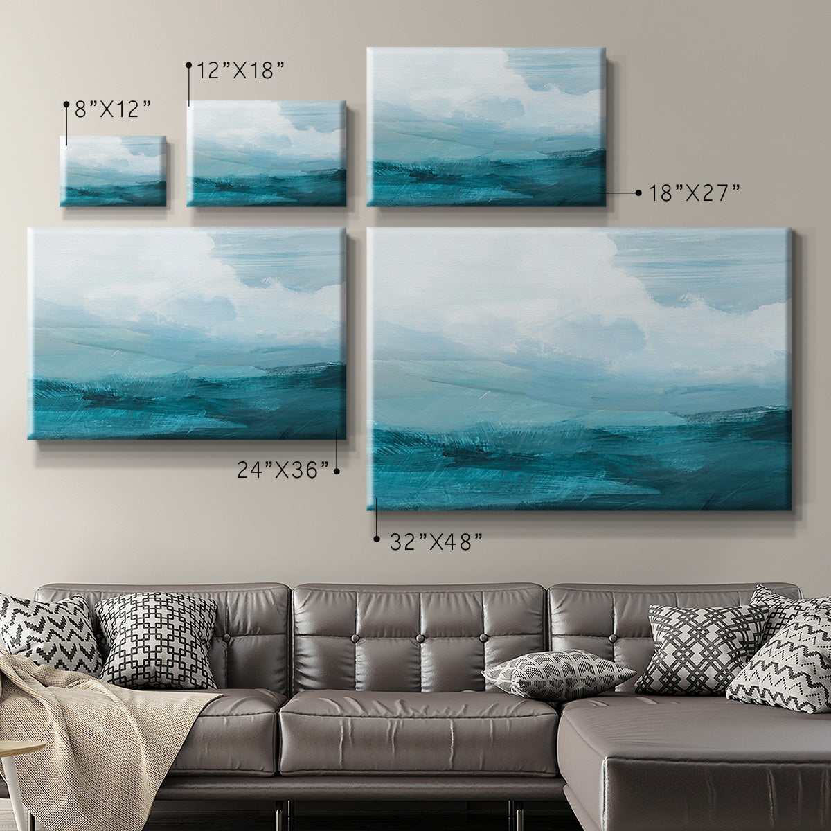 Azure Rising IV Premium Gallery Wrapped Canvas - Ready to Hang