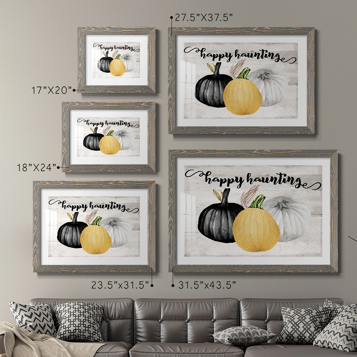 Happy Haunting - Barnwood Framed Art Print