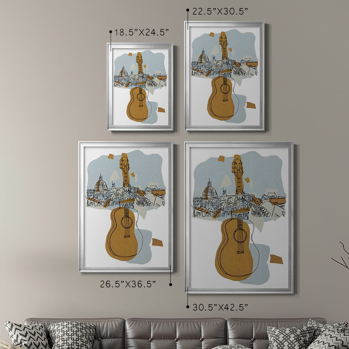 Rehearsal III - Modern Framed Canvas Print