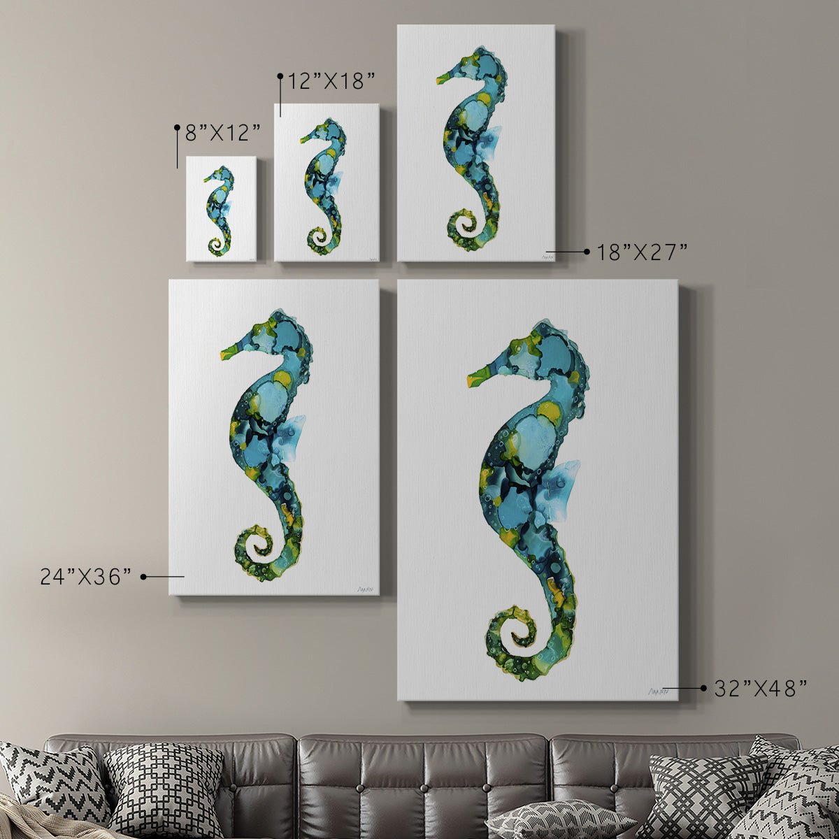 Seahorse Premium Gallery Wrapped Canvas - Ready to Hang