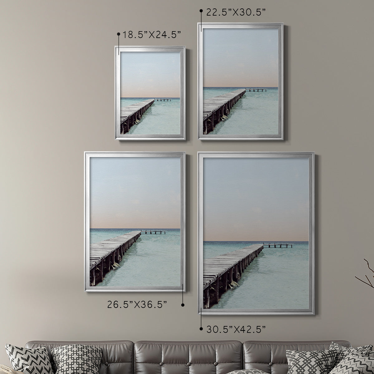 La Playa - Modern Framed Canvas Print