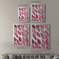 Patterned Leaf Shapes III - Modern Framed Canvas Print