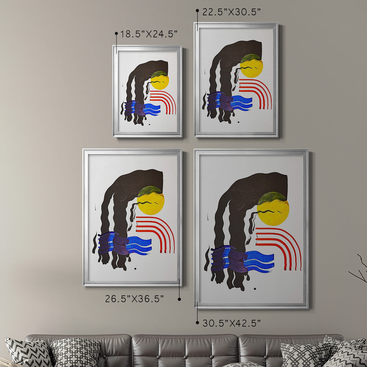 Shifting I - Modern Framed Canvas Print