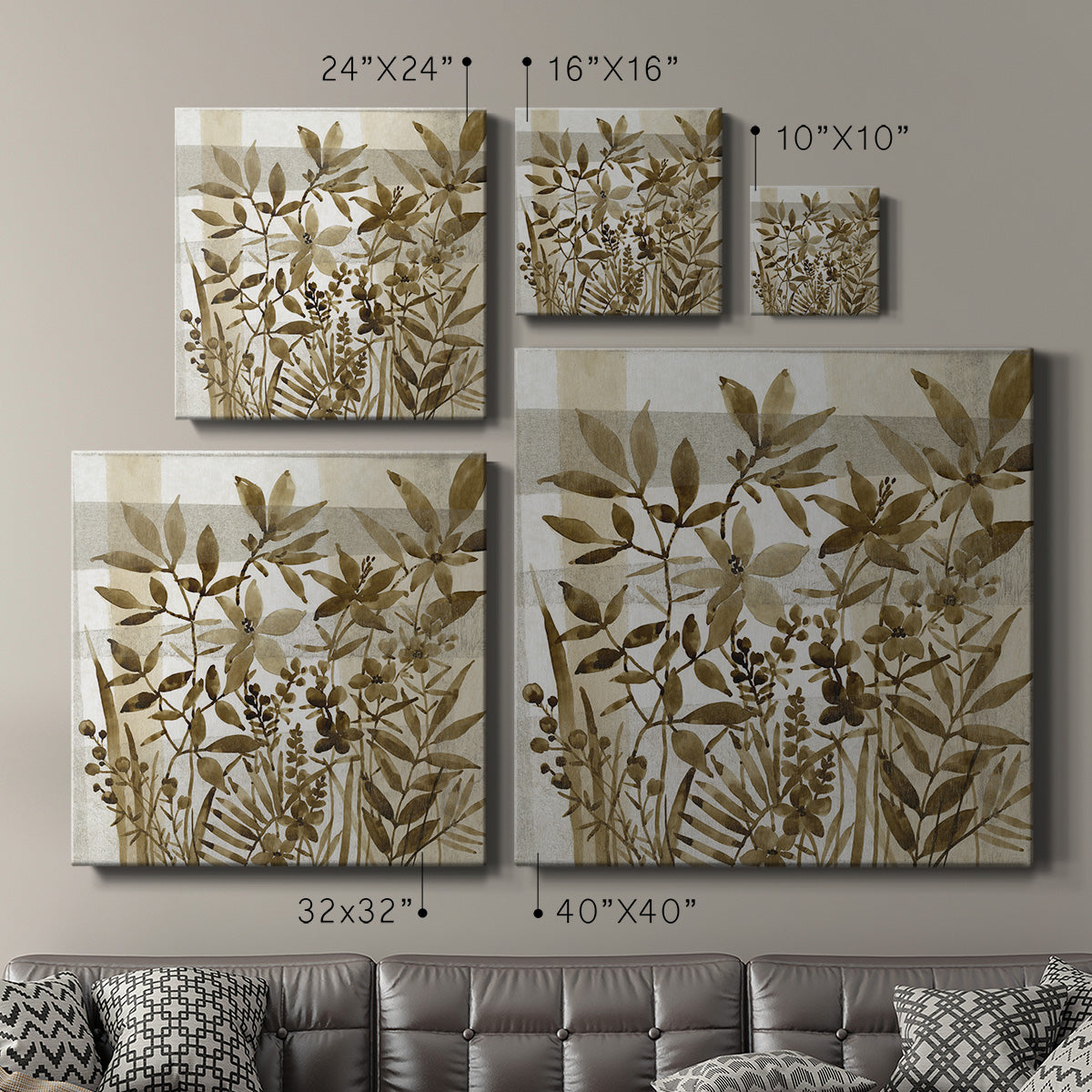 Neutral Garden II - Canvas Art Print