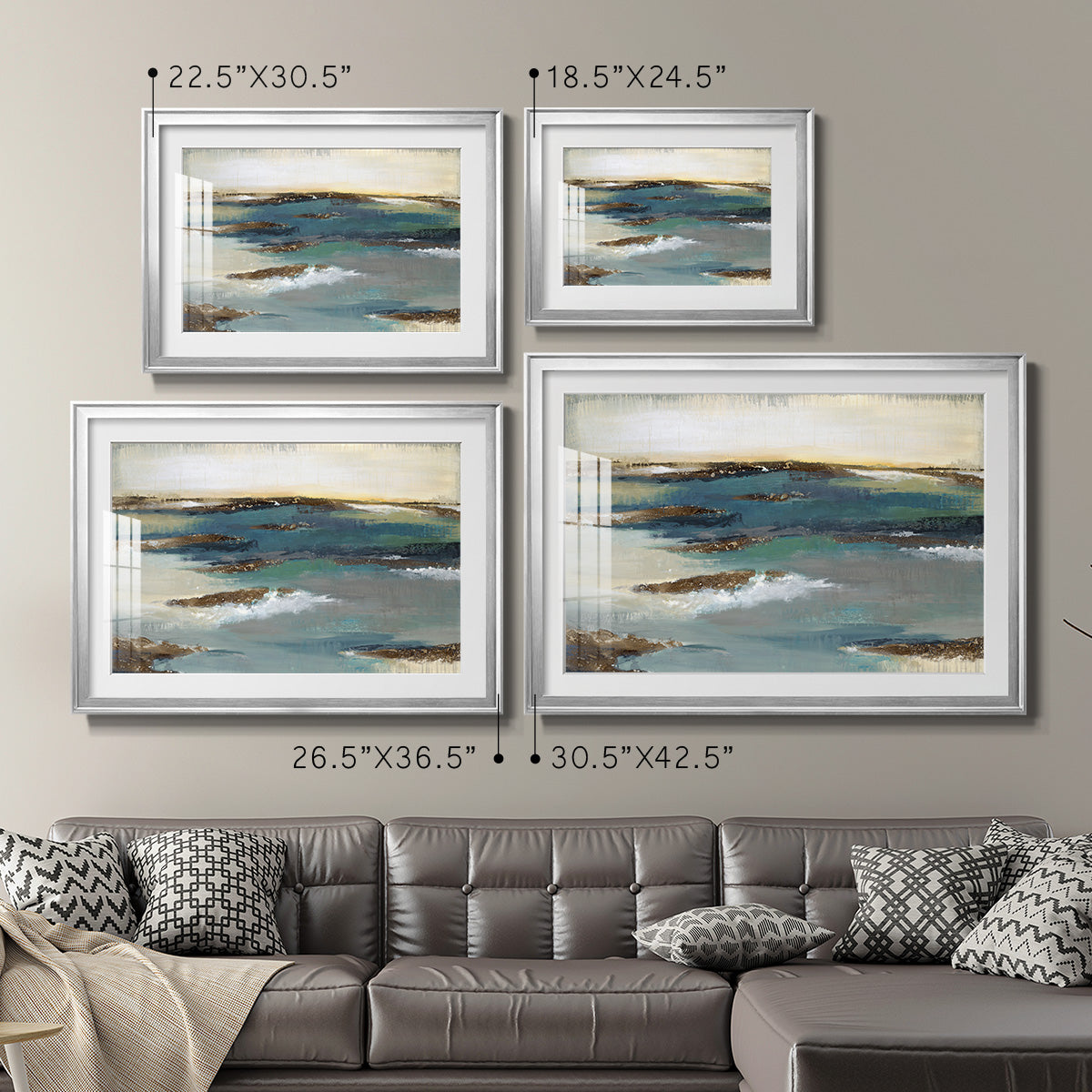 Coastal Bluffs - Modern Framed Art Print
