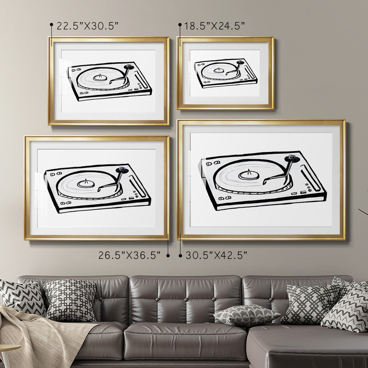 Vinyl Sketch Premium Framed Print - Ready to Hang