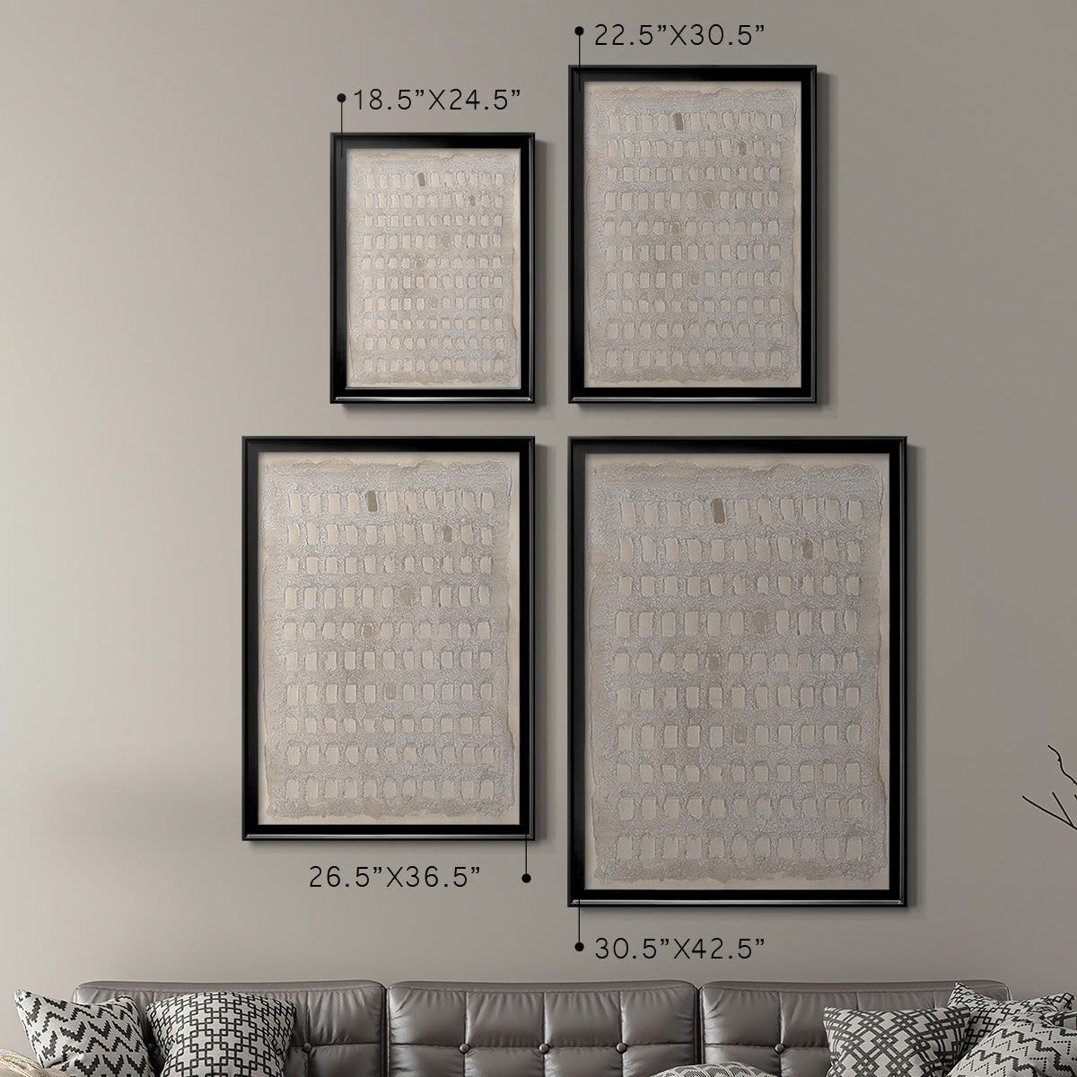Pearl Punch Card I - Modern Framed Canvas Print