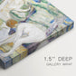 Canvas art print of abstracted figures of women bathing in colorful, fragmented landscape, highlighting texture and gallery-wrapped edges