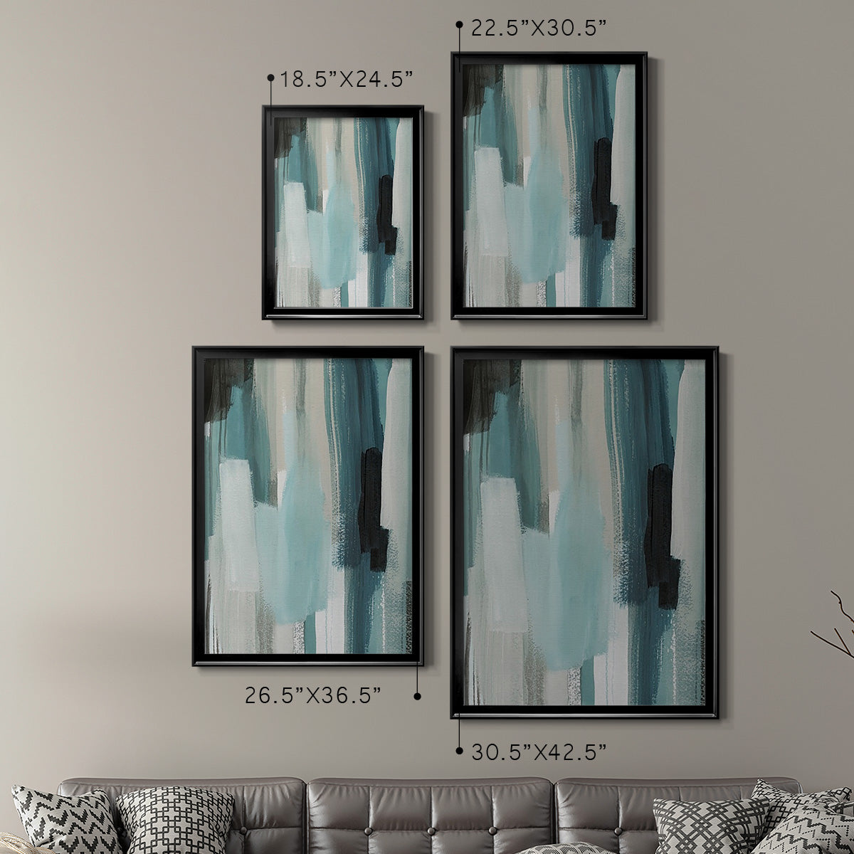 Scribe Shore II - Modern Framed Canvas Print