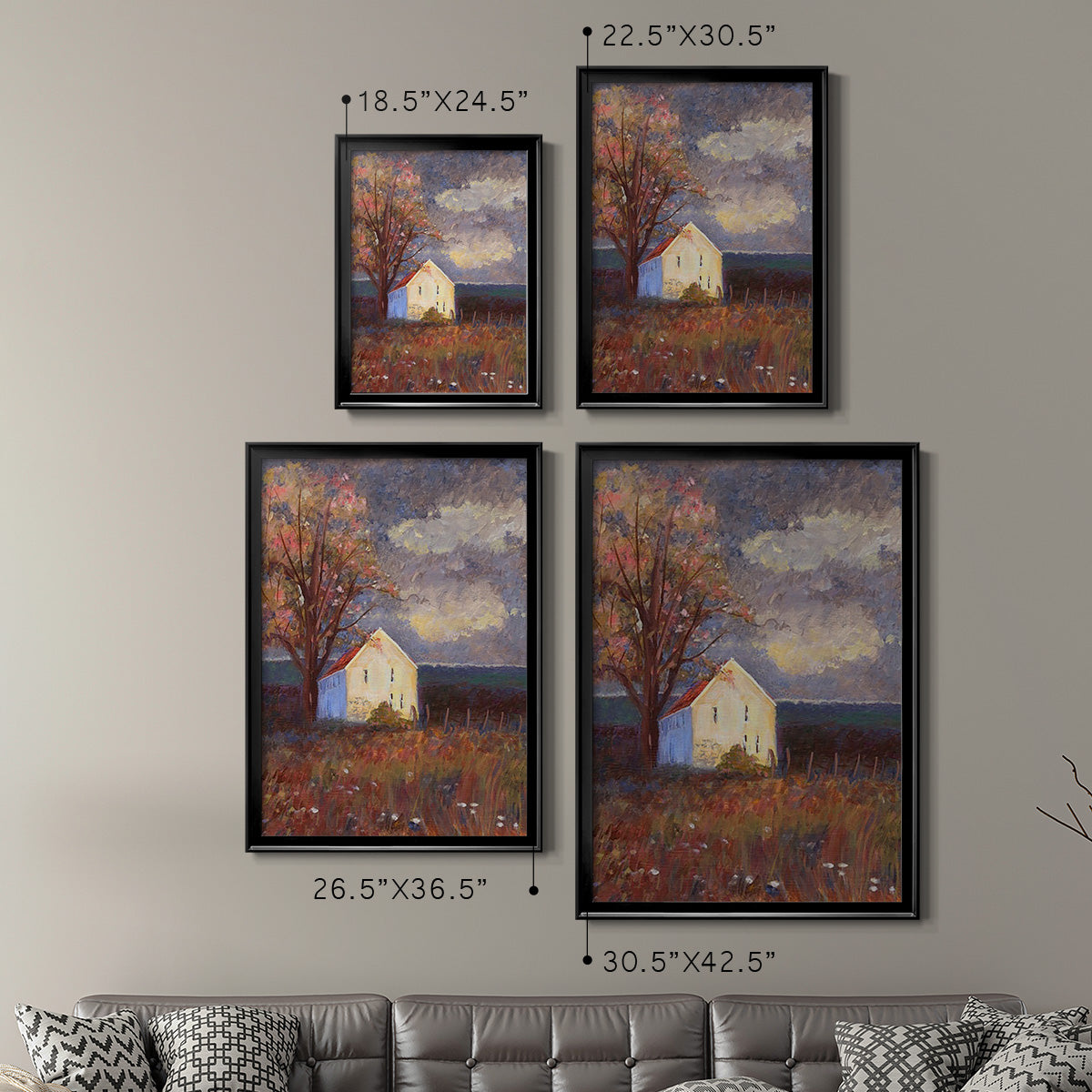 September - Modern Framed Canvas Print