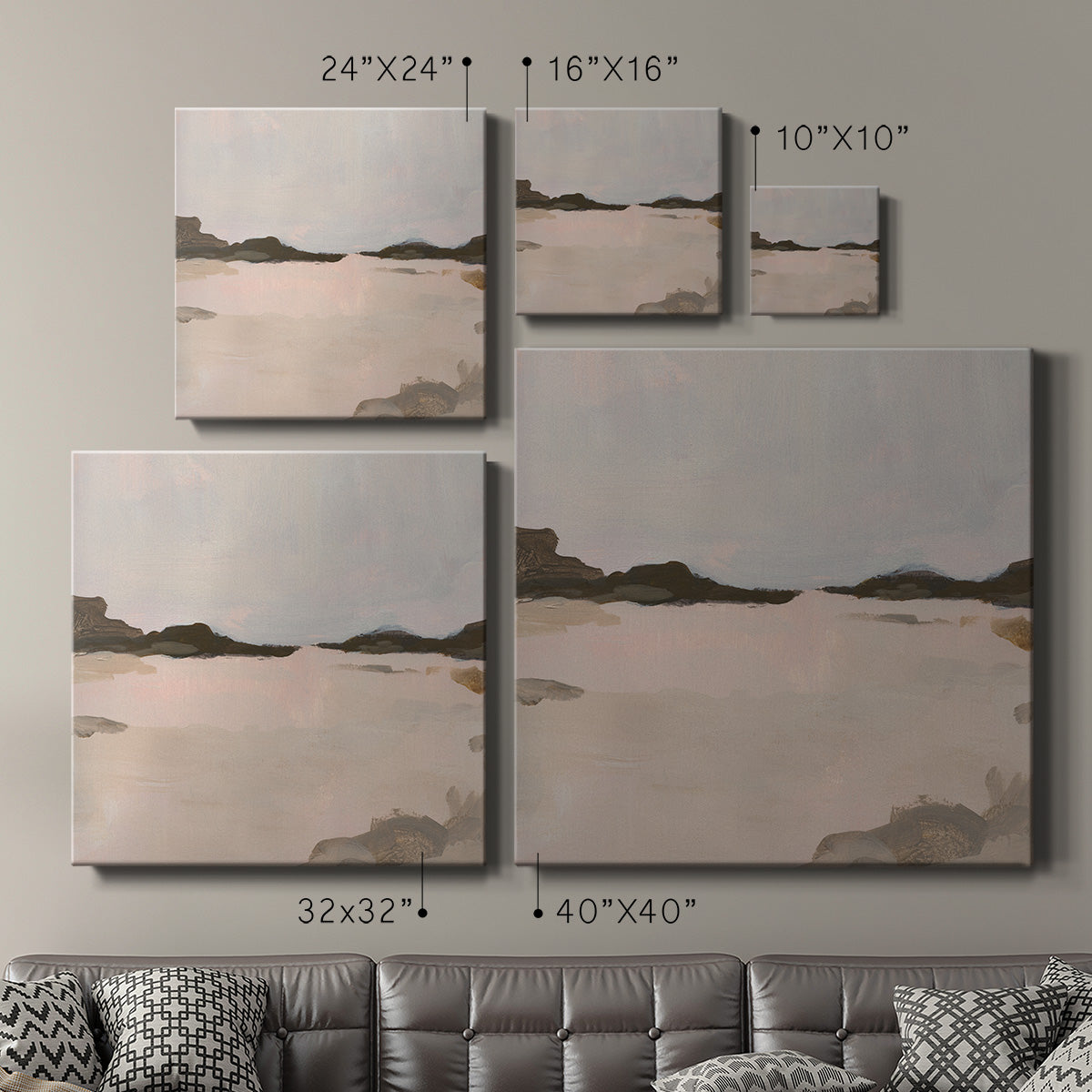 Misty Horizon Line I - Canvas Art Print