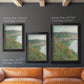 Impressionist landscape view of Vétheuil by Claude Monet in an ornate black frame with gilded inner detail shown in multiple vertical size options.