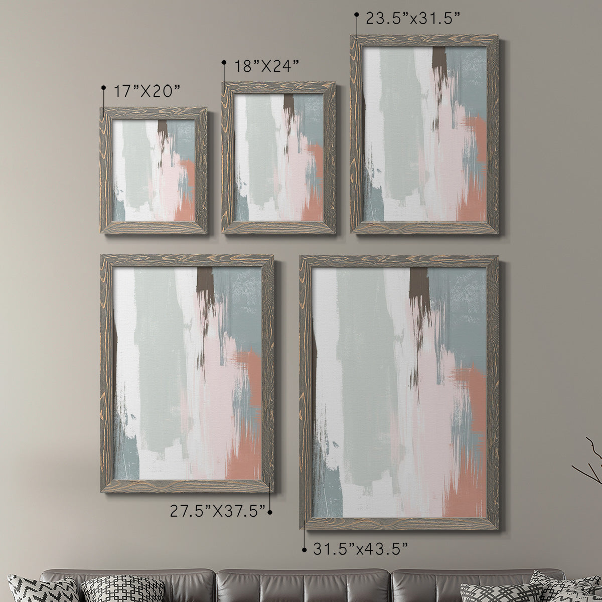 Sandstone Peel III - Premium Framed Canvas 2 Piece Set - Ready to Hang