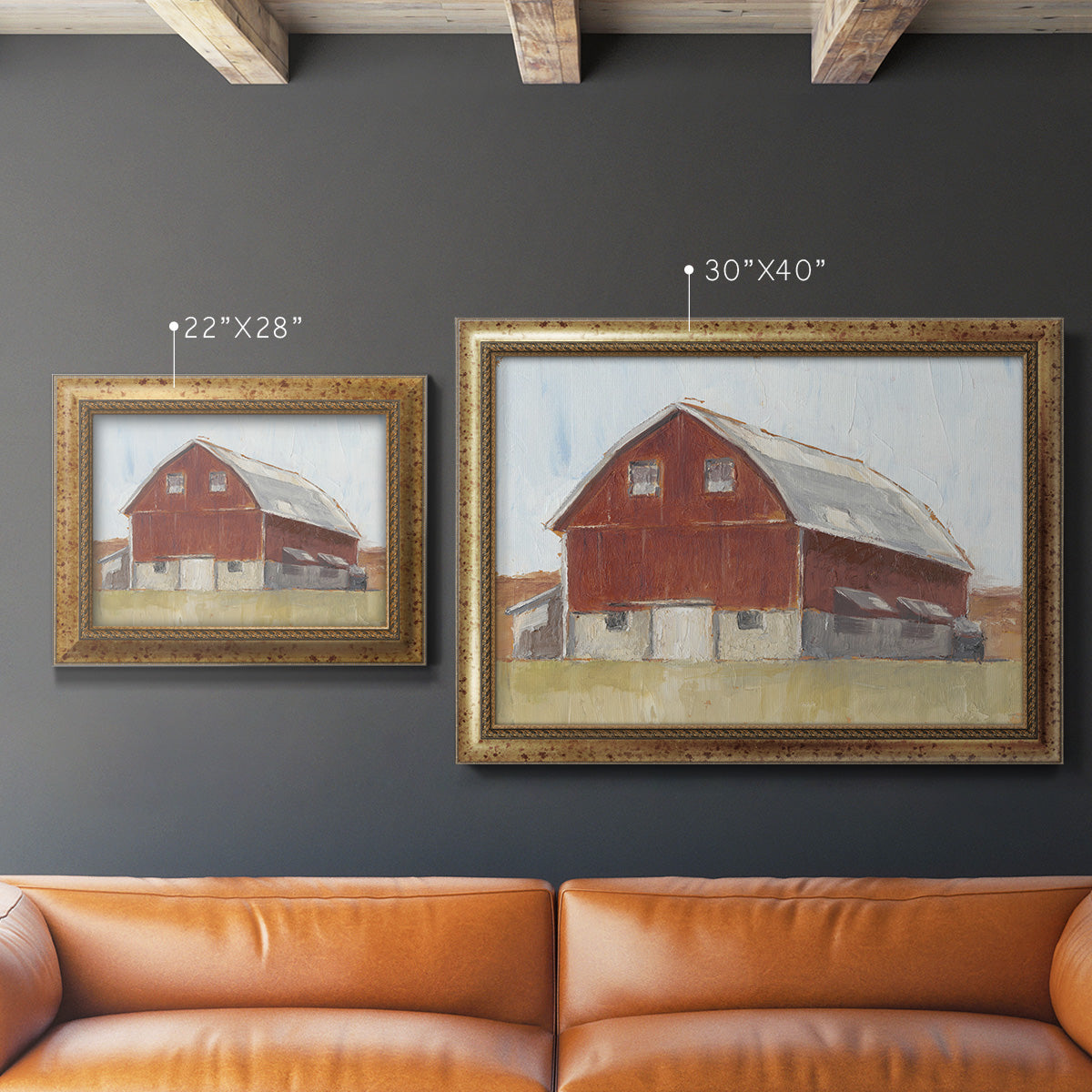 Rustic Red Barn II Premium Framed Canvas- Ready to Hang