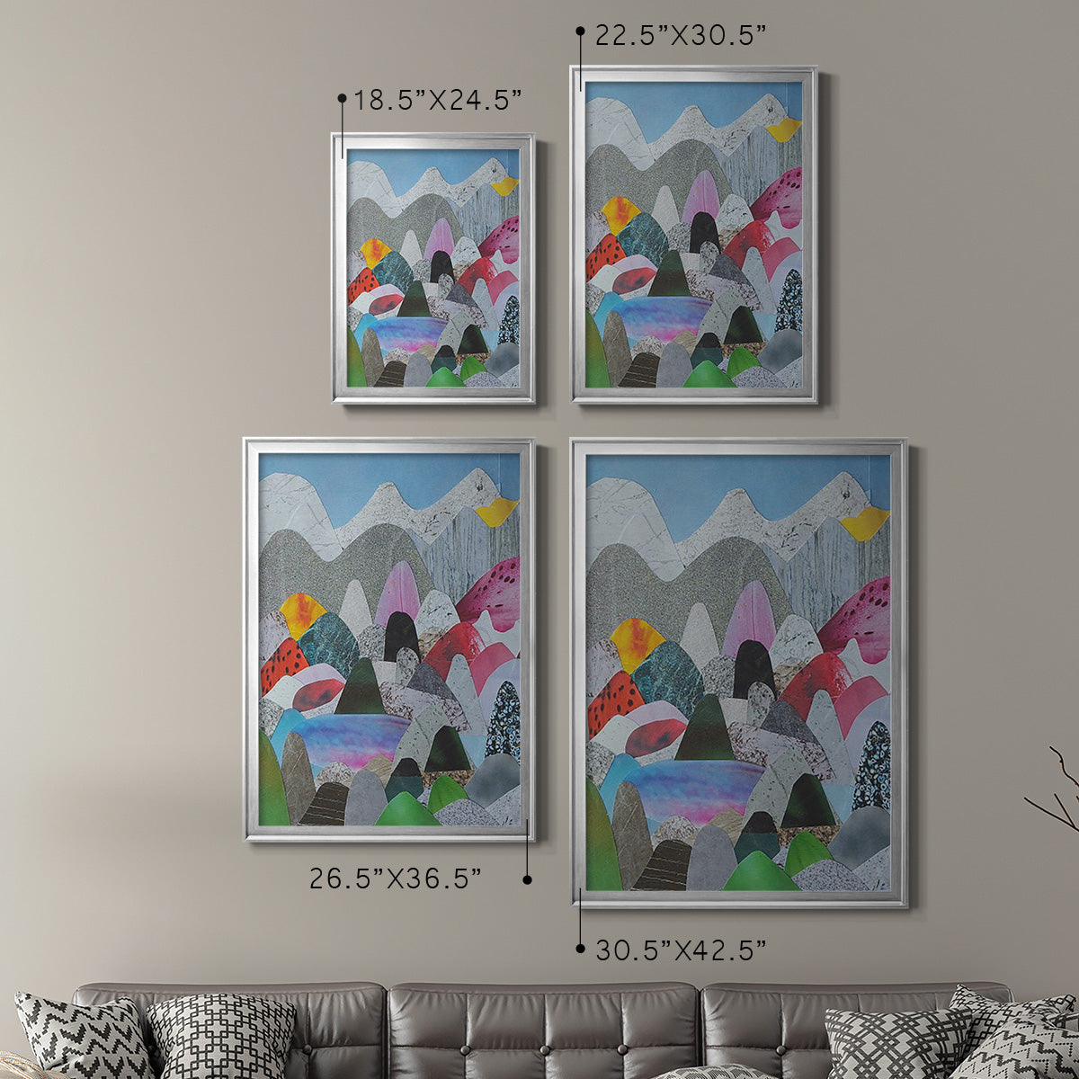 Utah Mountains - Modern Framed Canvas Print