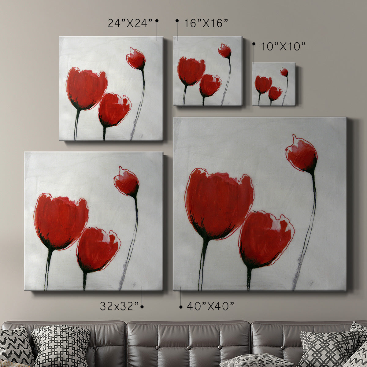 Red Drops VII - Canvas Art Print