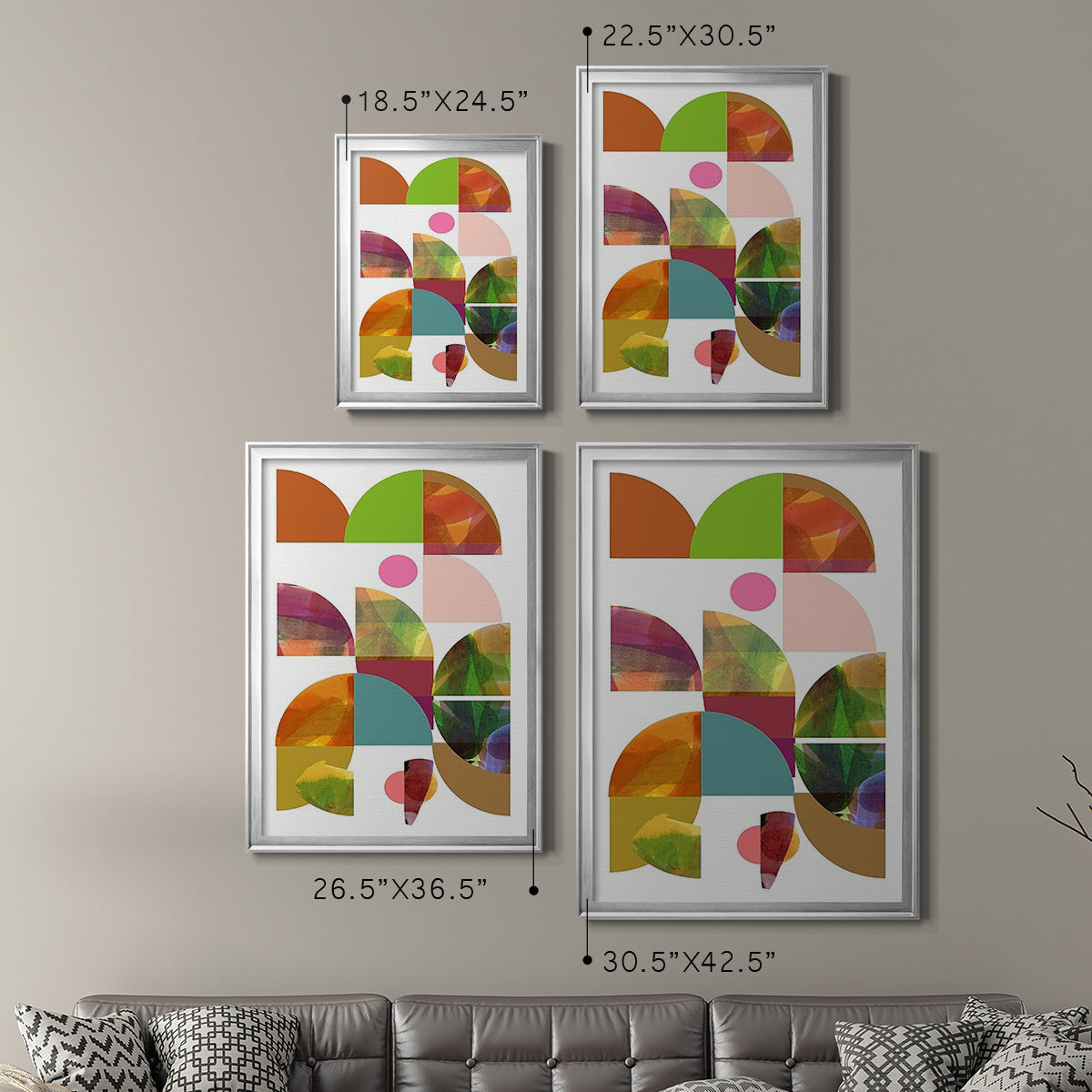 Dorset Shapes II - Modern Framed Canvas Print