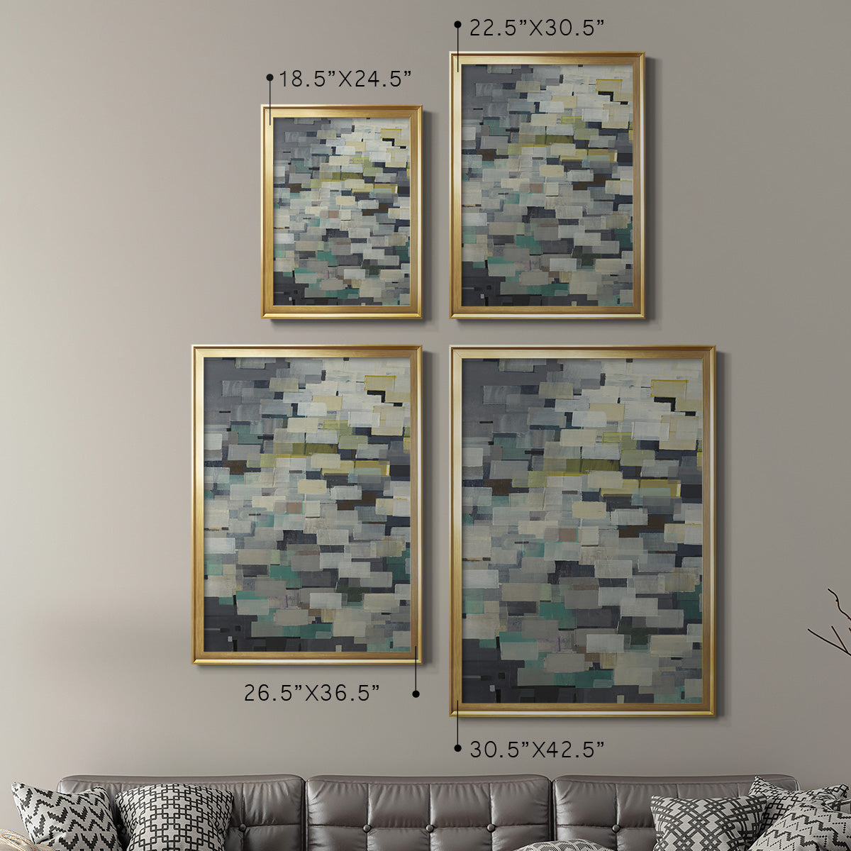 Puzzle Pieces V1 - Modern Framed Canvas Print