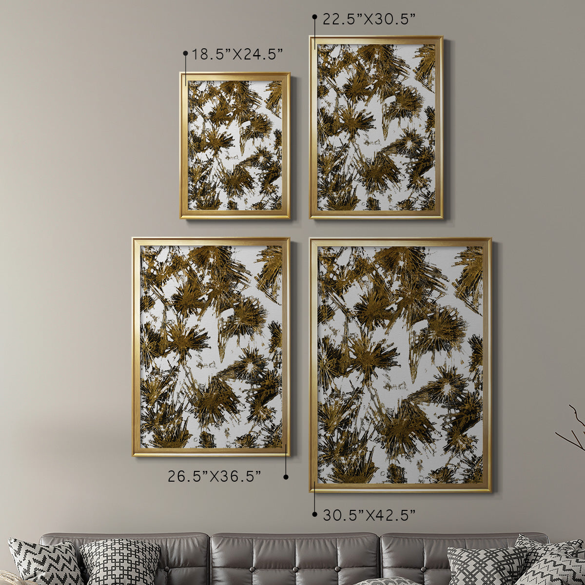 Fireworks - Modern Framed Canvas Print