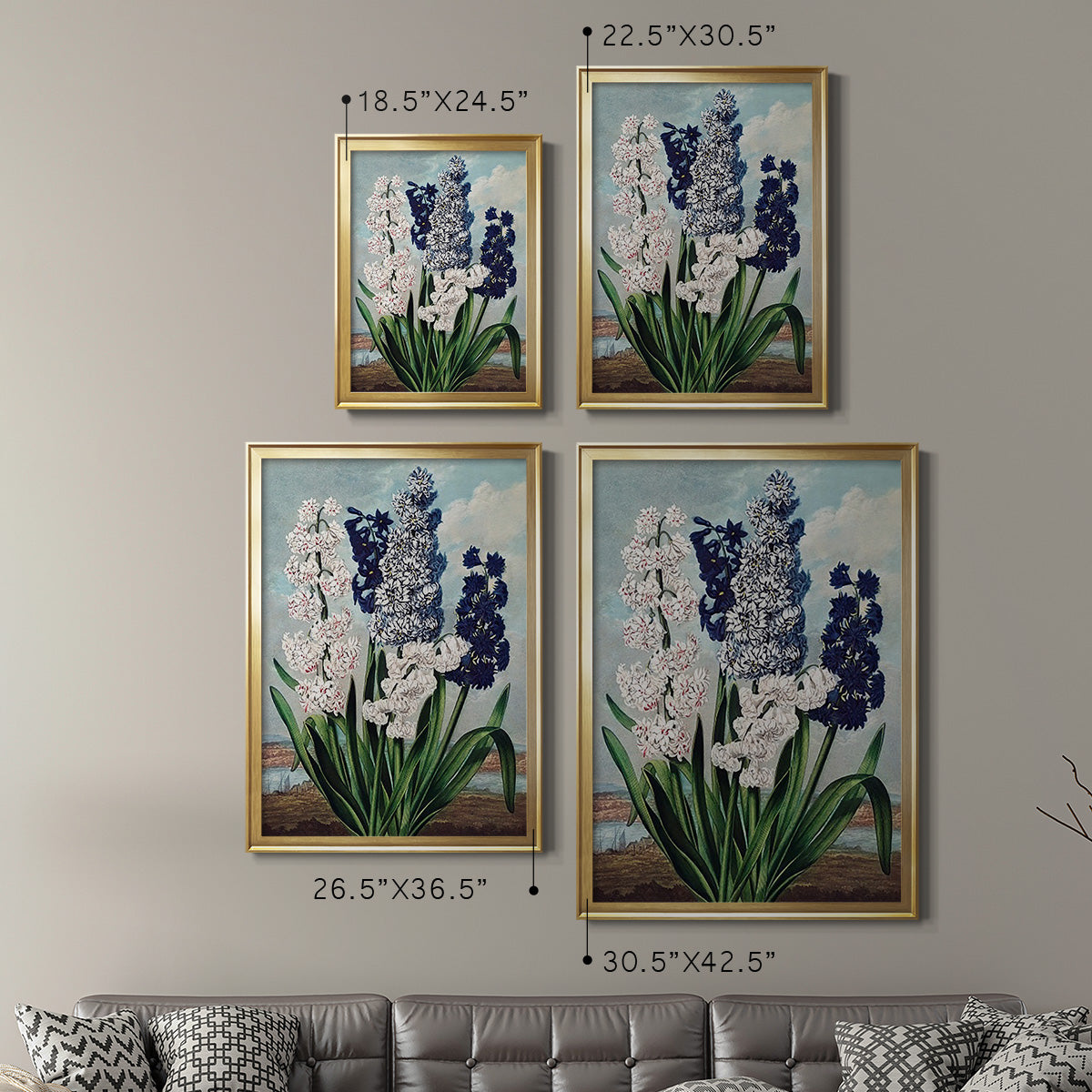 Temple of Flora XII - Modern Framed Canvas Print