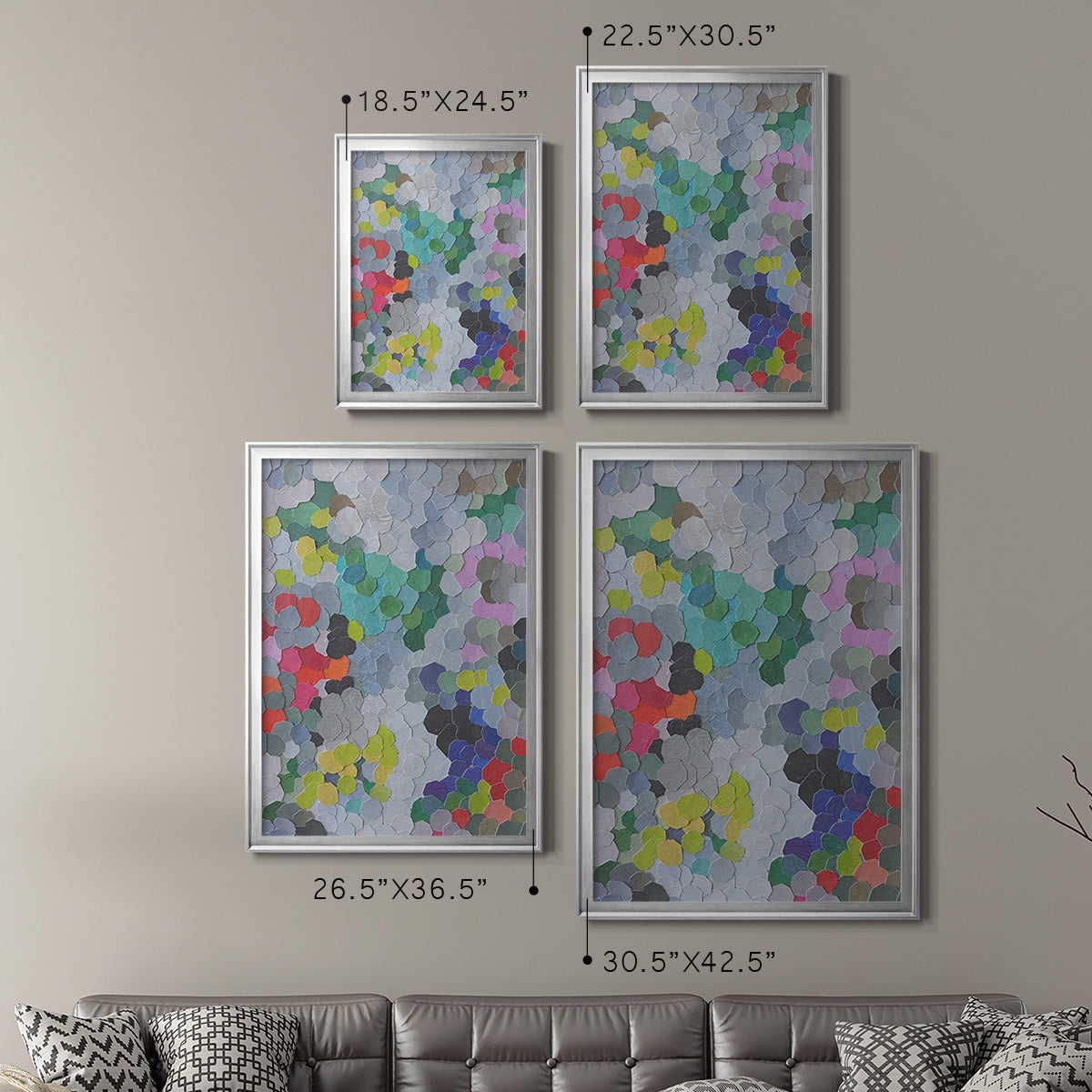Buckingham Gardens - Modern Framed Canvas Print