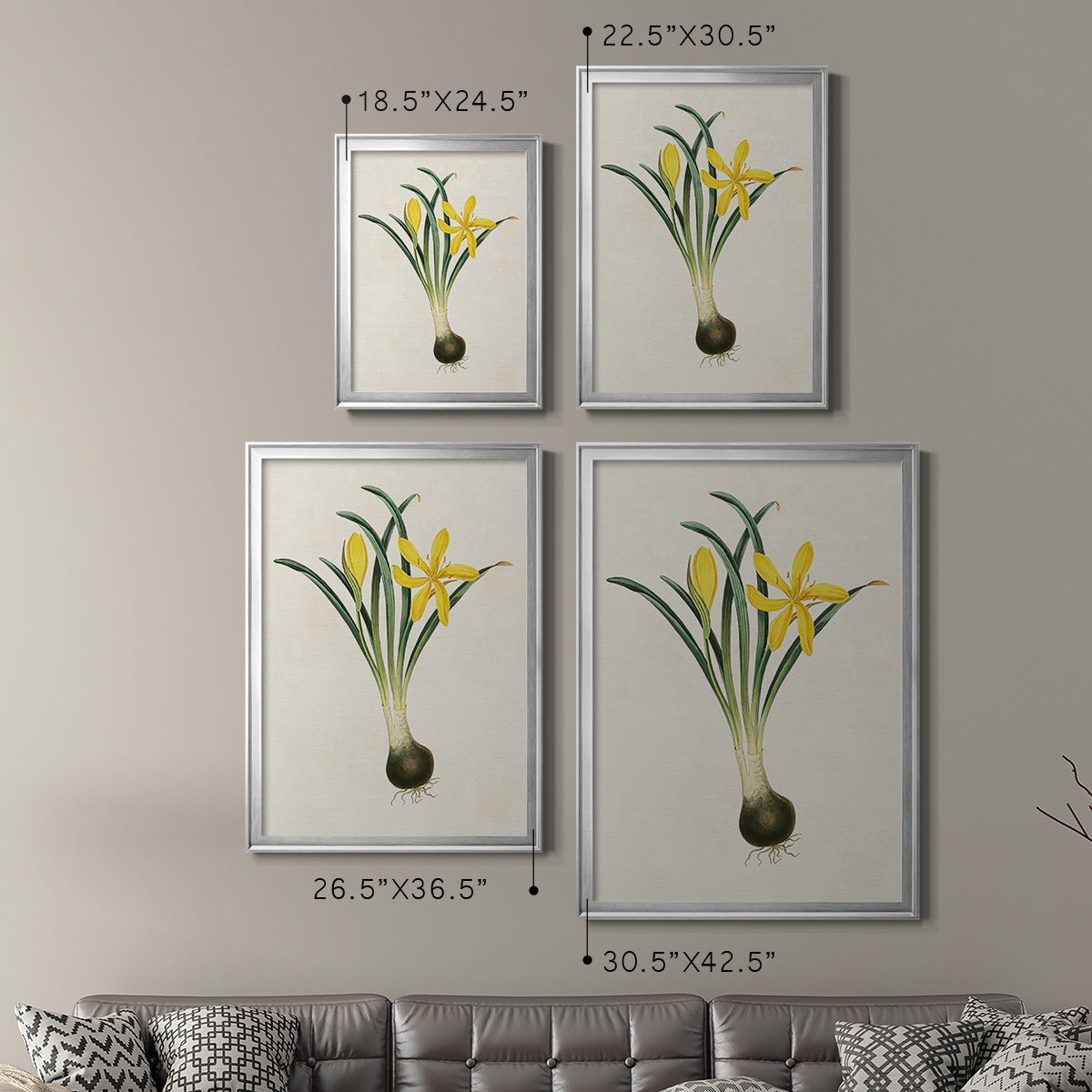 Flowers of the Seasons VI - Modern Framed Canvas Print