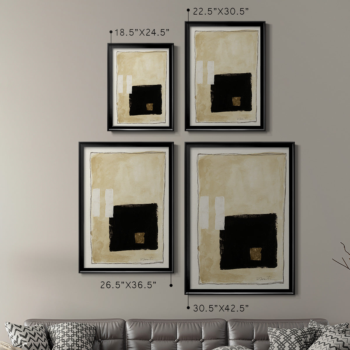 Inner Musing I - Modern Framed Canvas Print