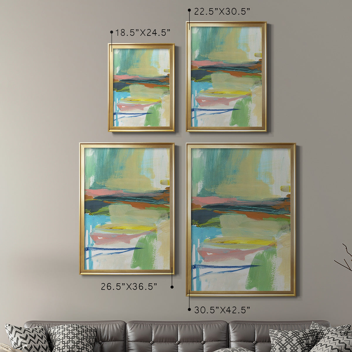 Radiant Horizon III - Modern Framed Canvas Print