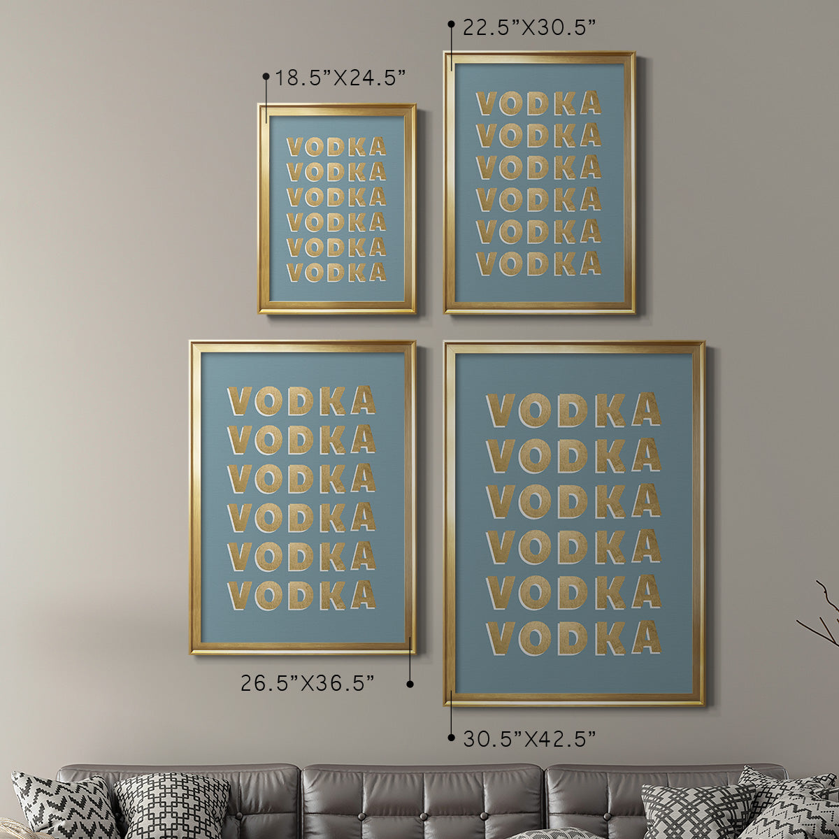 Vodka - Modern Framed Canvas Print