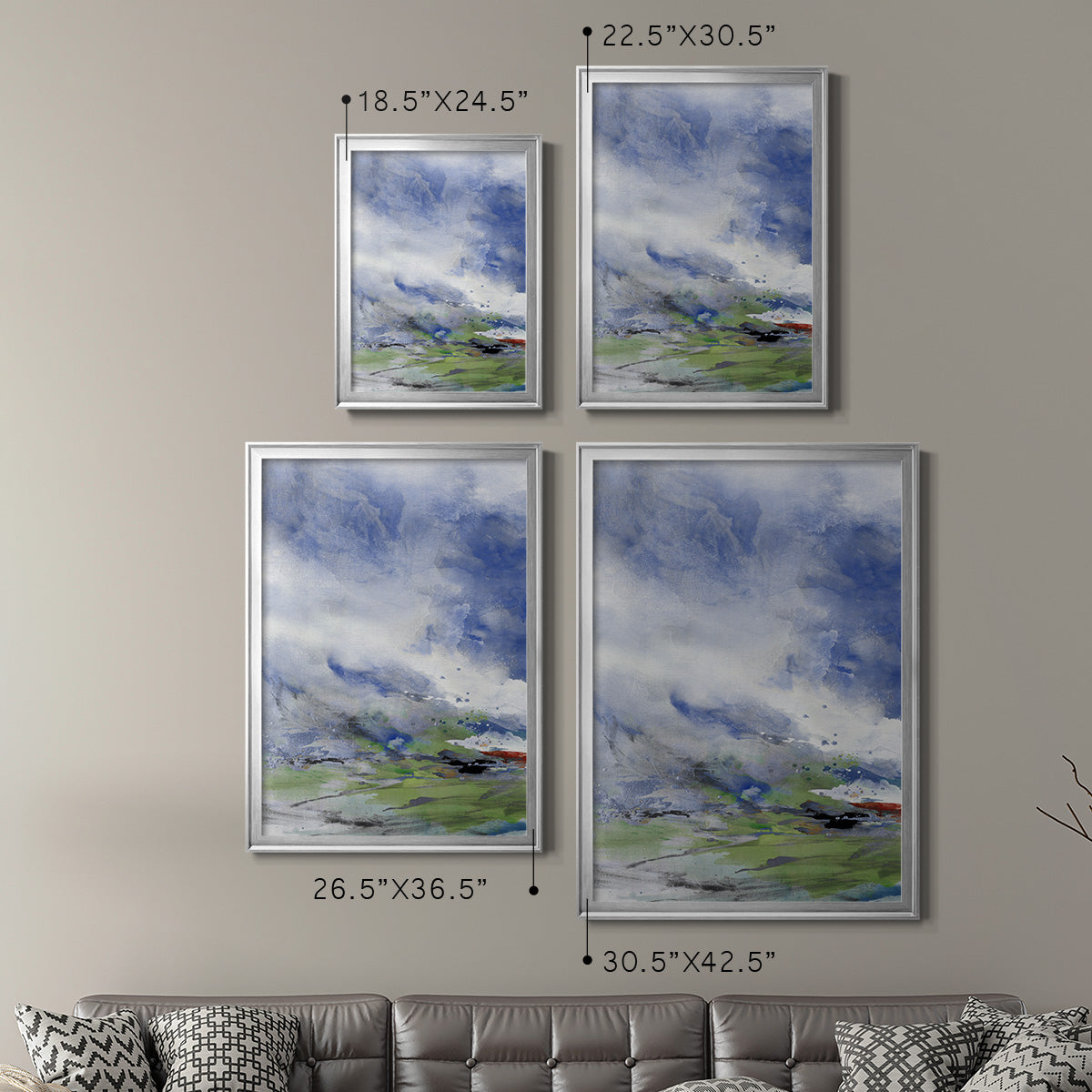 Spring Air - Modern Framed Canvas Print