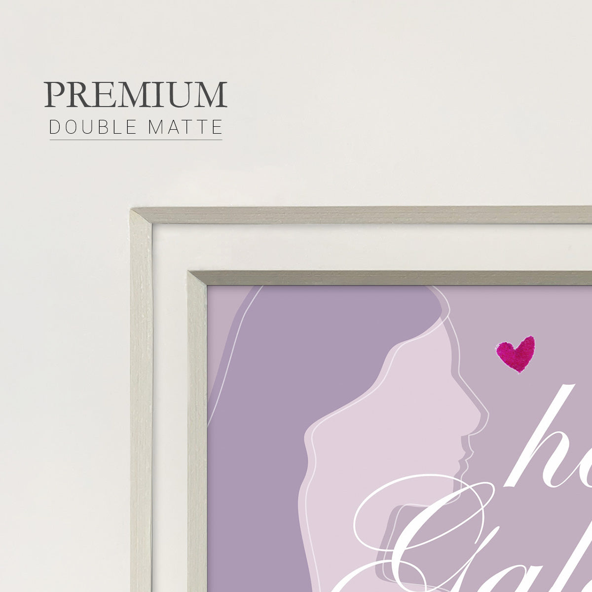 Happy Galentine's Day Collection A Premium Framed Print Double Matboard