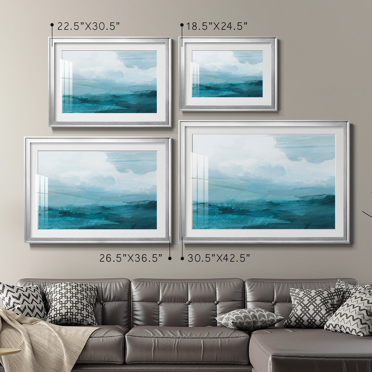 Azure Rising IV Premium Framed Print - Ready to Hang