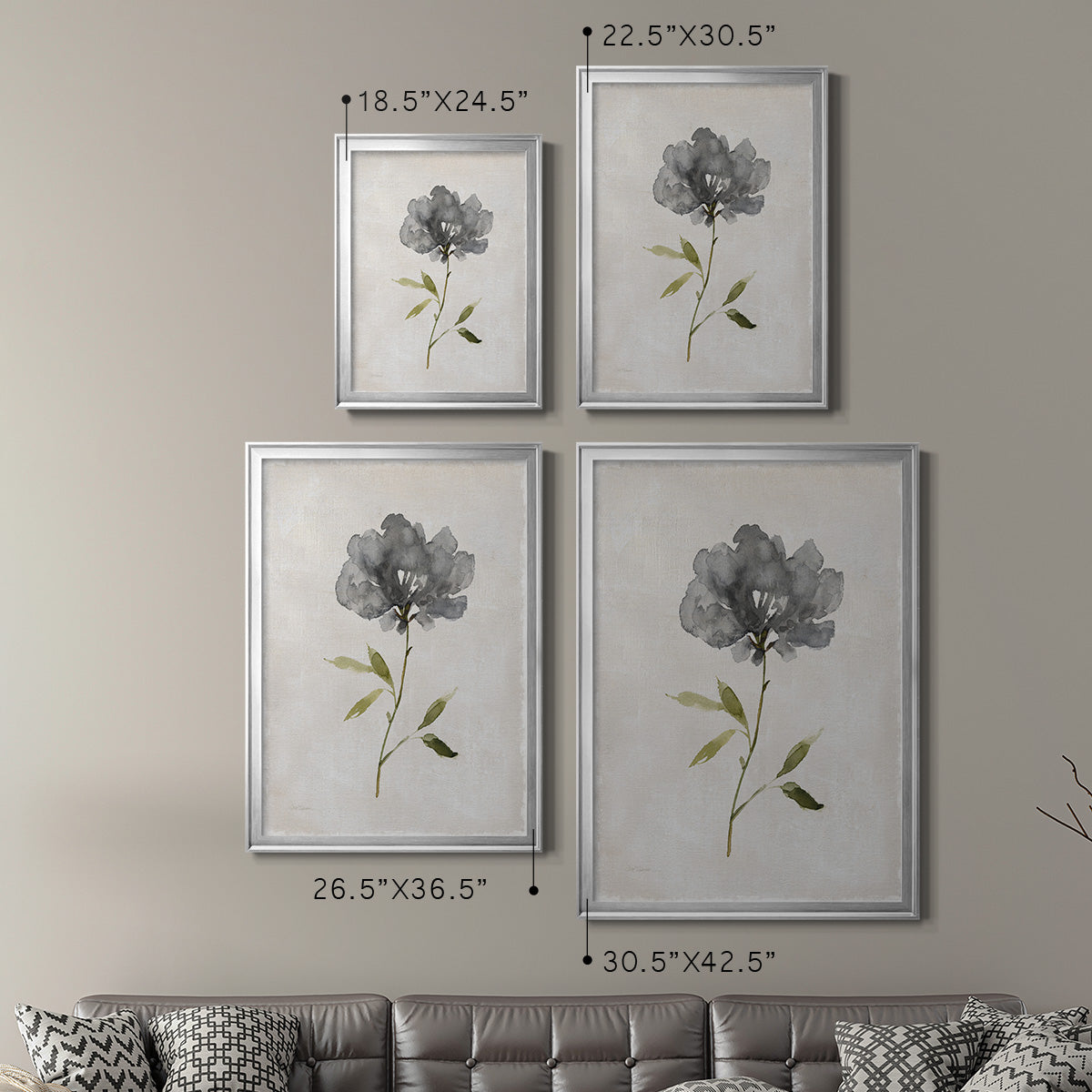 Botanical Beauty I - Modern Framed Canvas Print