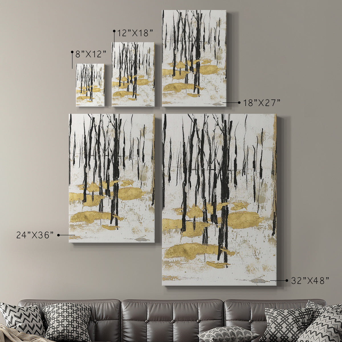 Gilded Winter I Premium Gallery Wrapped Canvas - Ready to Hang