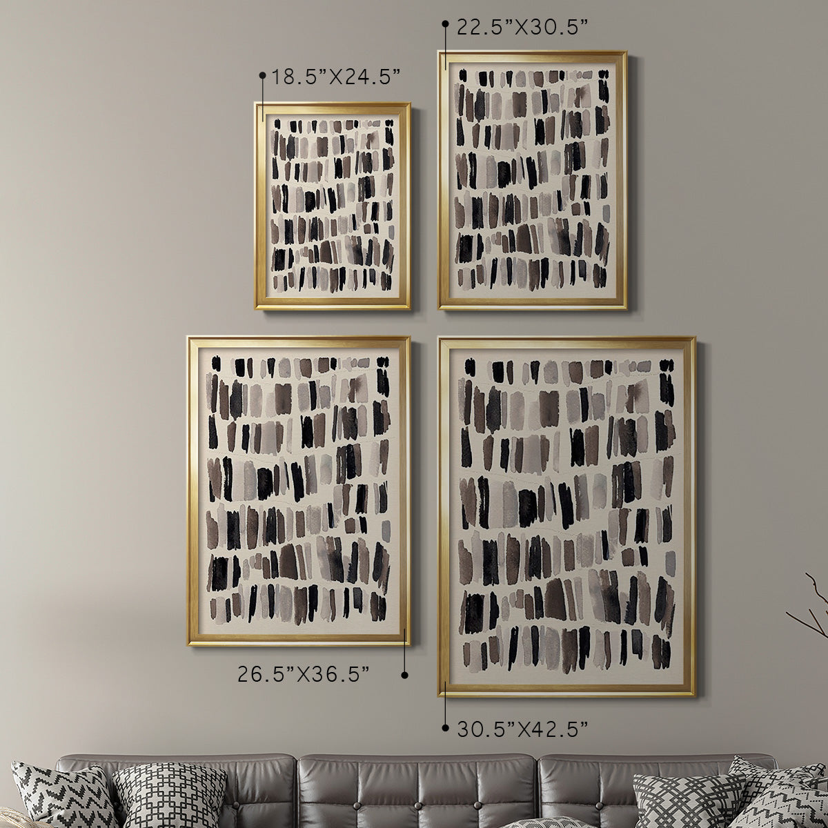 Chalk and Flint II - Modern Framed Canvas Print