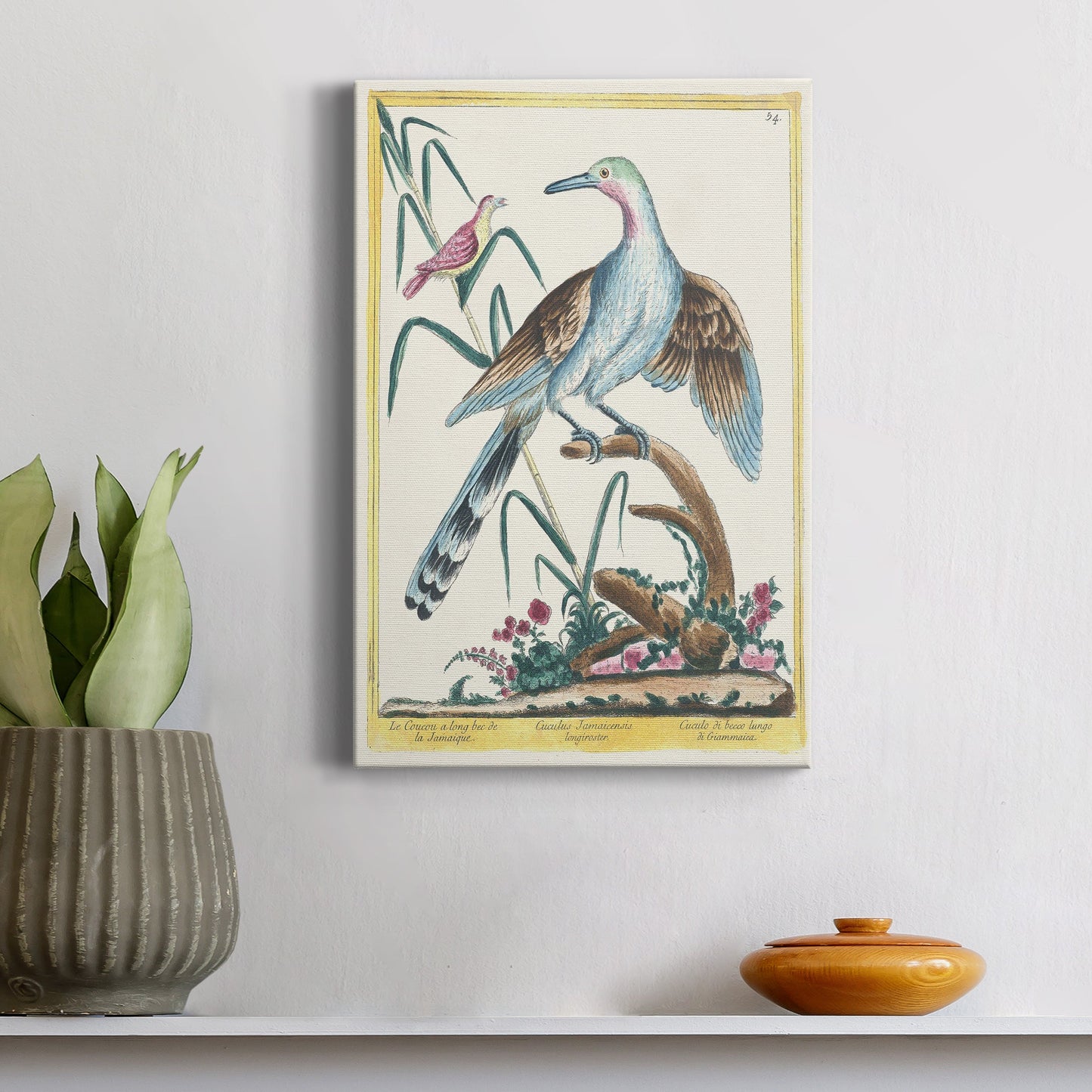 Pastel Birds V Premium Gallery Wrapped Canvas - Ready to Hang