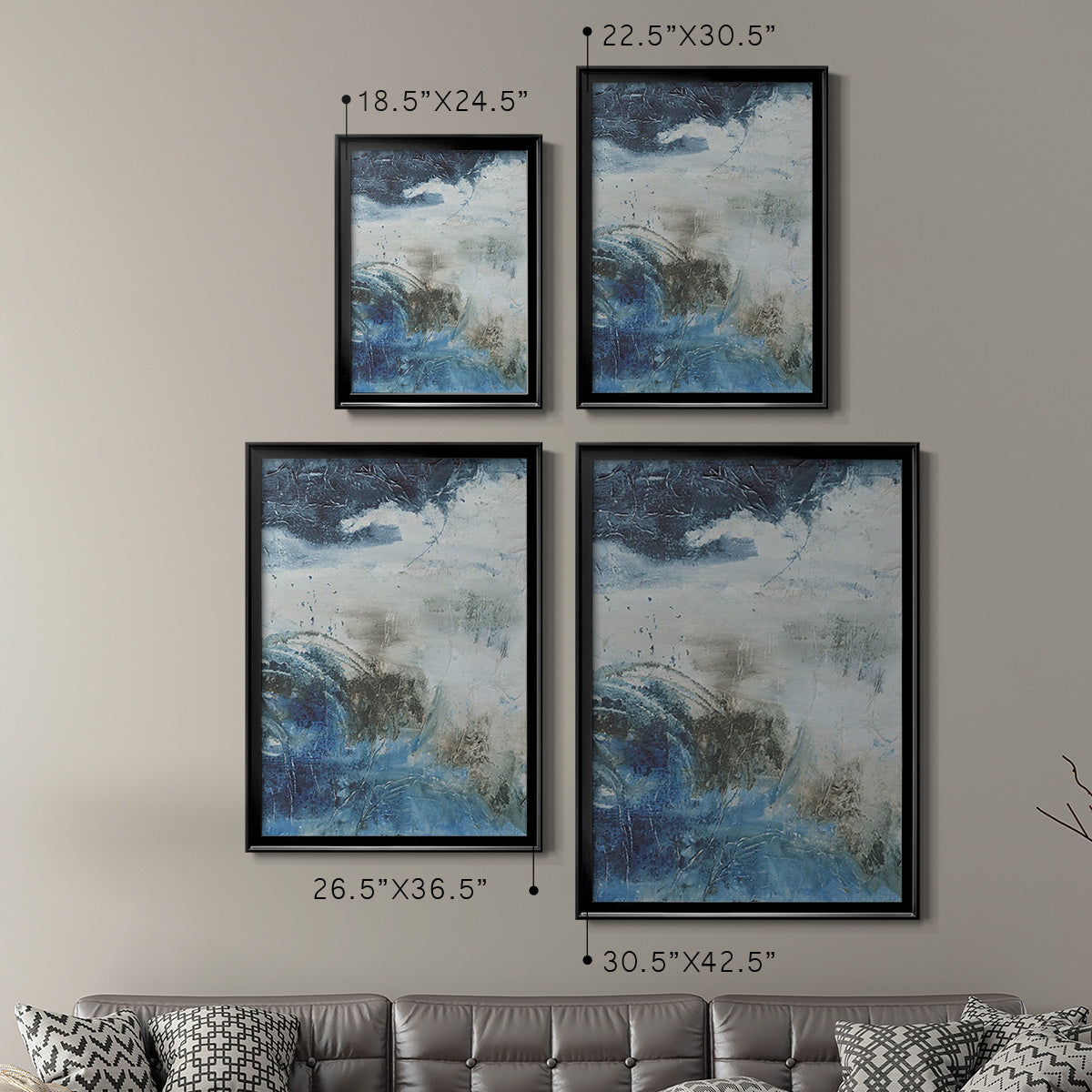 Coastal Seas I - Modern Framed Canvas Print